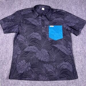VH07V (Aloha Revolution) Shirt Mens Extra Large Made in USA Blue Button Up